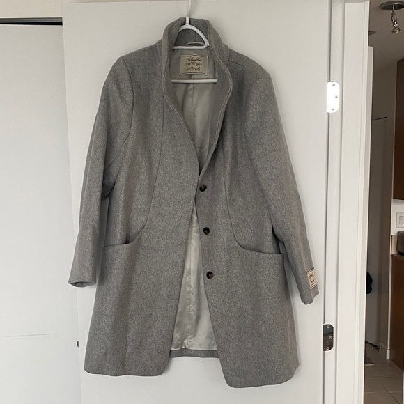 Wilfred The Cacoon Coat New-Virgin Wool, Size L, Heather Light Grey - Picture 3 of 16